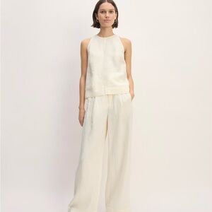 The Linen Way-High Drape Pant